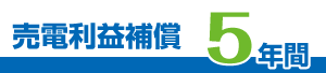 売電利益補償 5年間